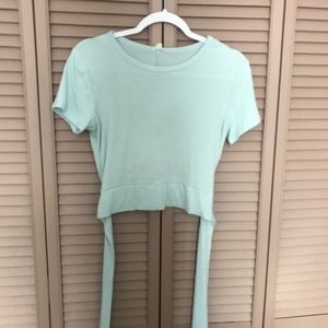 Garage tie up back tee